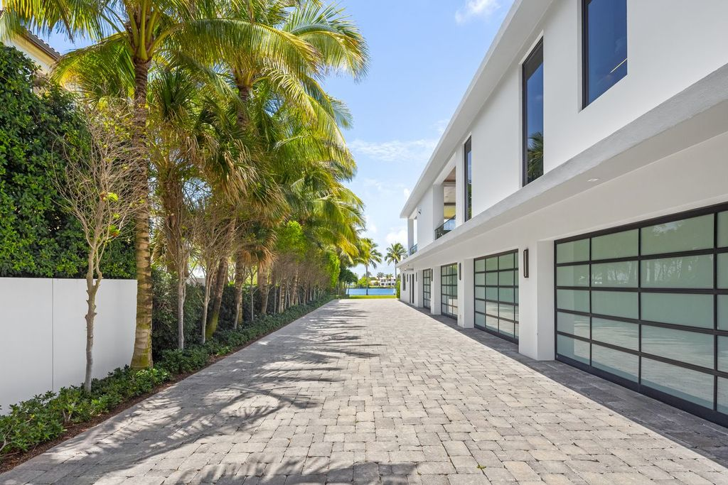 Just around the corner from the main entrance is an eight-car garage.