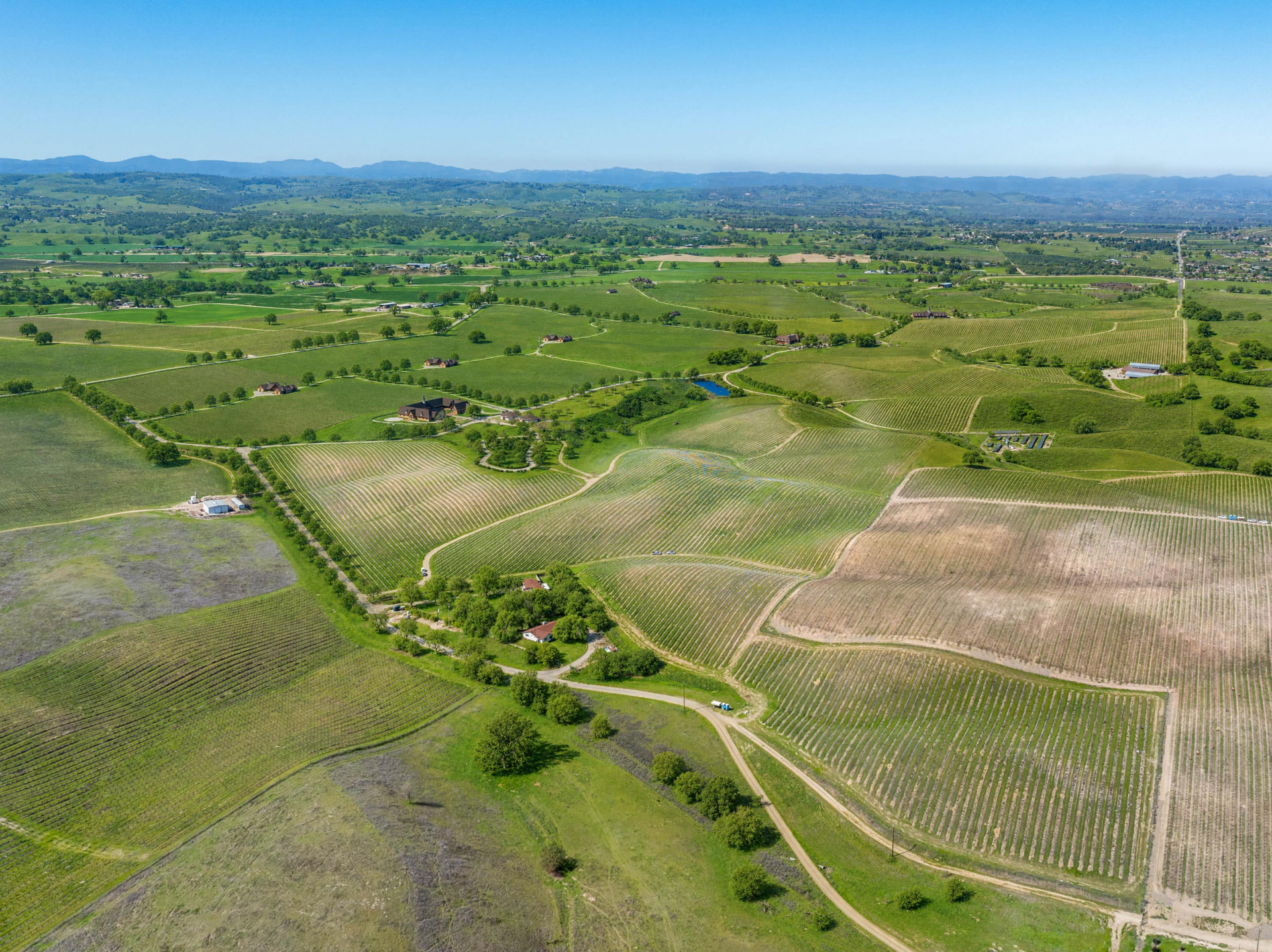 Aerial view of Alex Trebek’s Former California Vineyard.