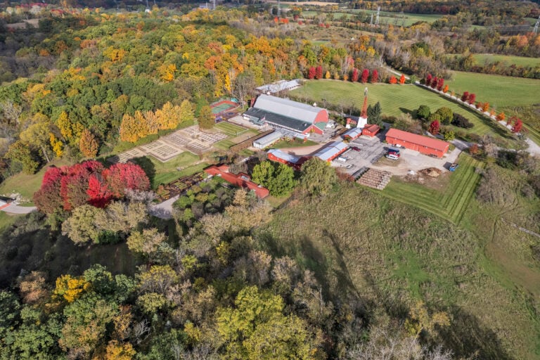 Aerial view of Domino's Pizza Founder's Ann Arbor estate.