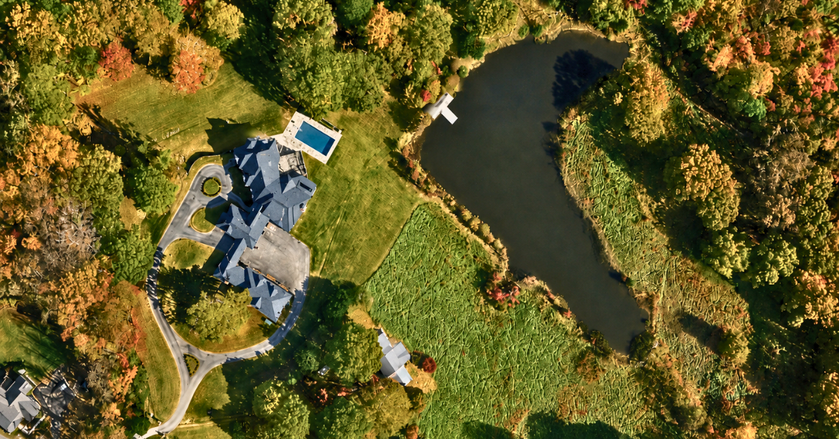 Aerial view of Ben Wallace's Virgina mansion.
