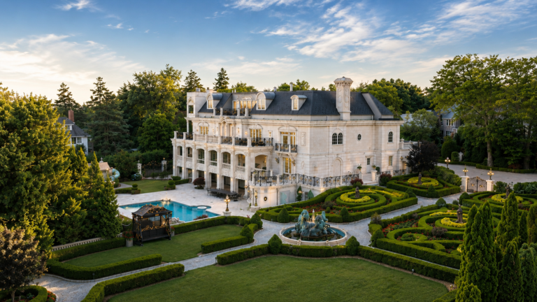 Aerial view of Paul Castellano's Former Staten Island Estate.