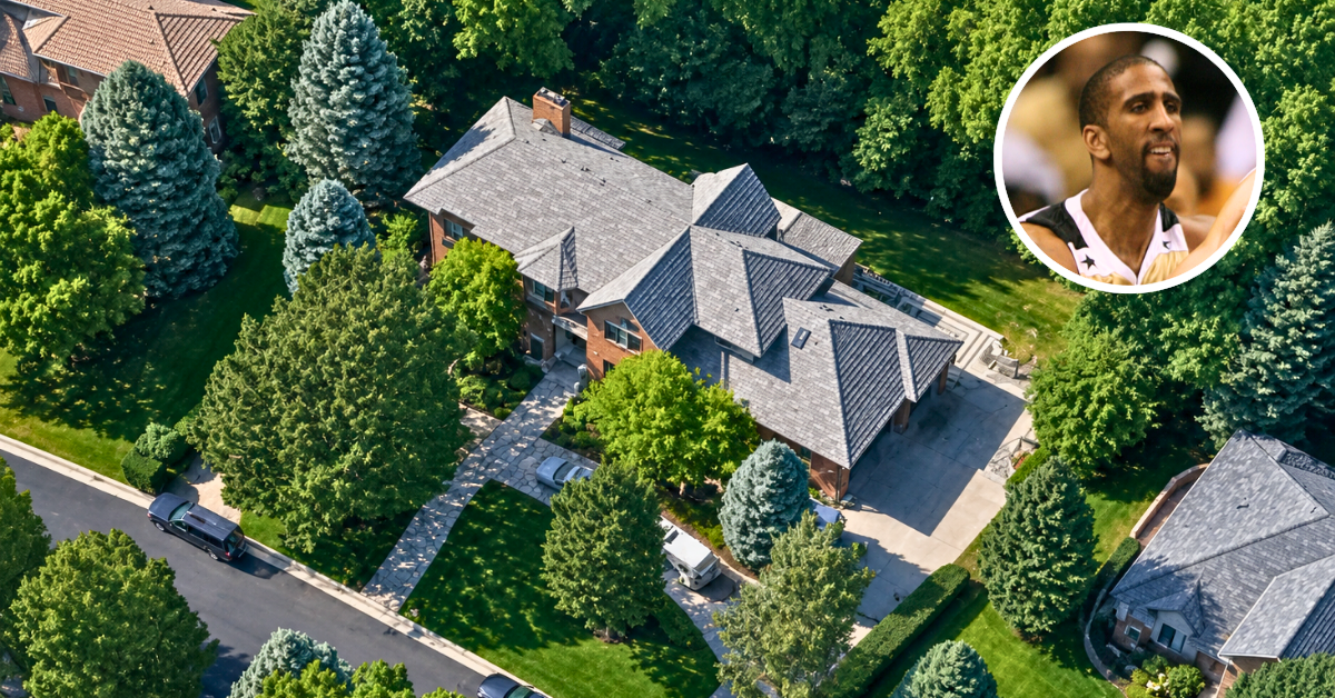 Aerial view of Calvin Booth's Colorado home.