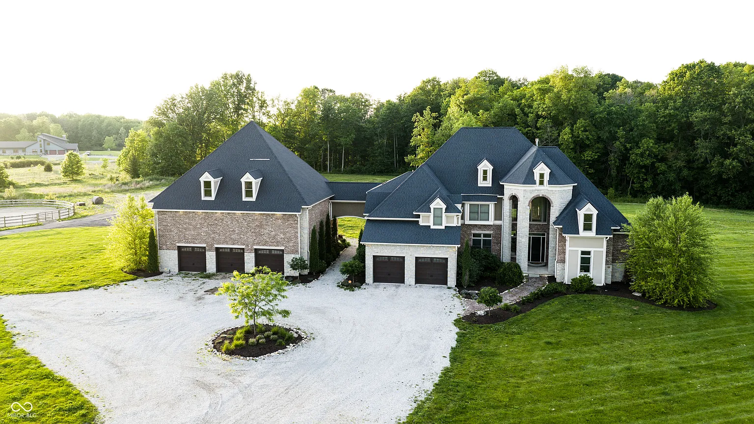 Front exterior of Michael Pittman Jr.'s Indiana estate.