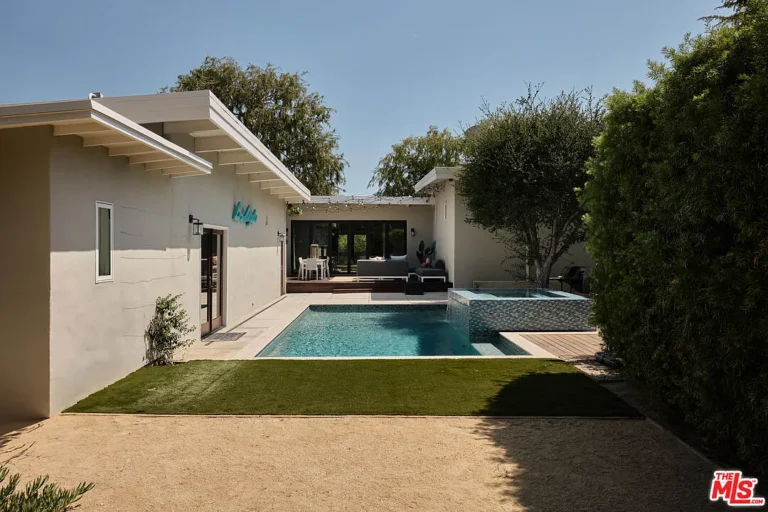 Backyard pool at Scott Shriner's LA home.