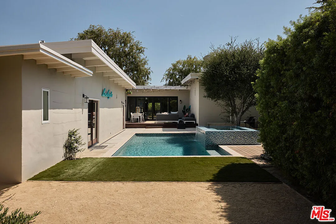 Backyard pool at Scott Shriner's LA home.