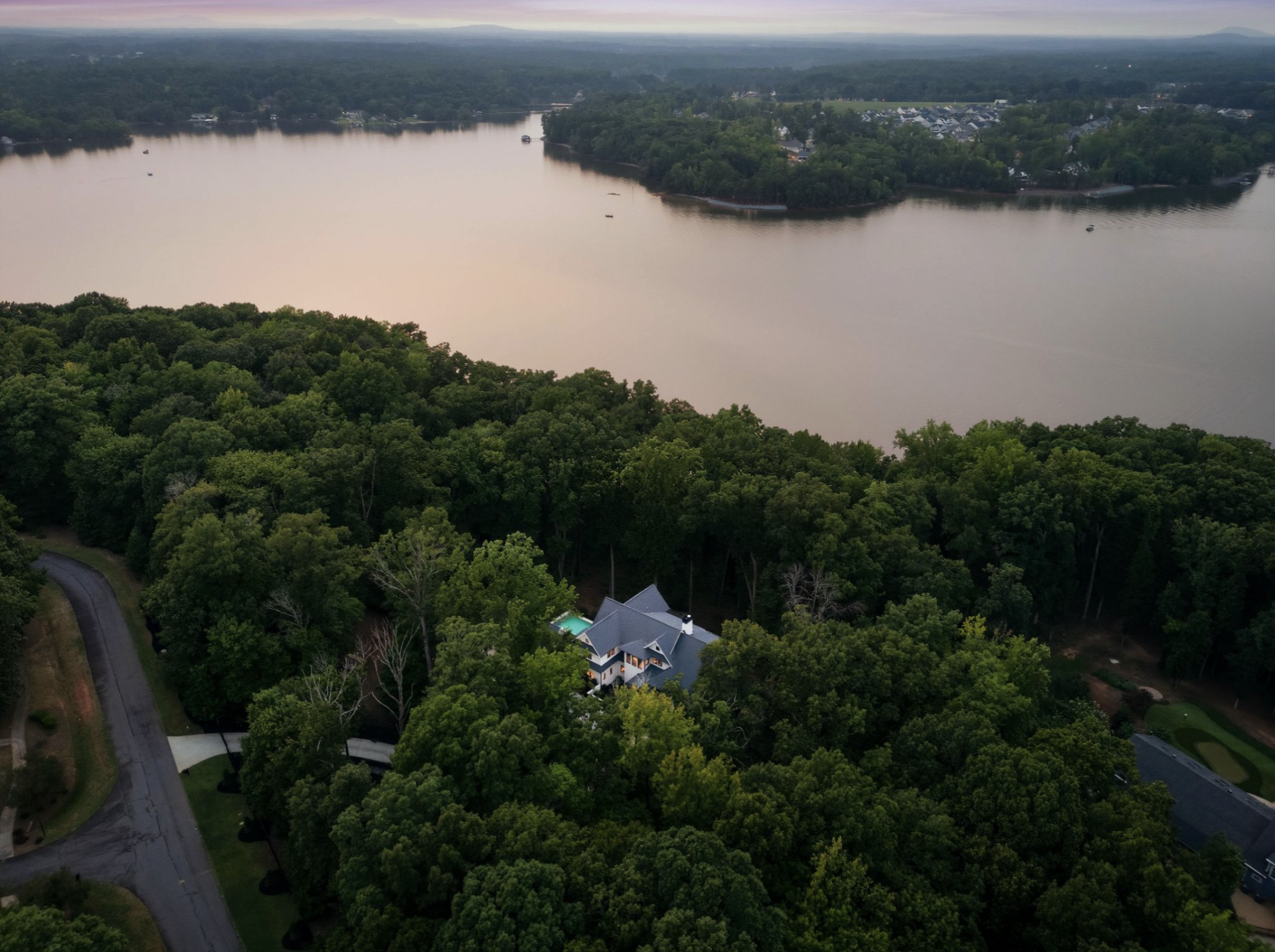 Aerial view of D.J. Moore's Charlotte Mansion.