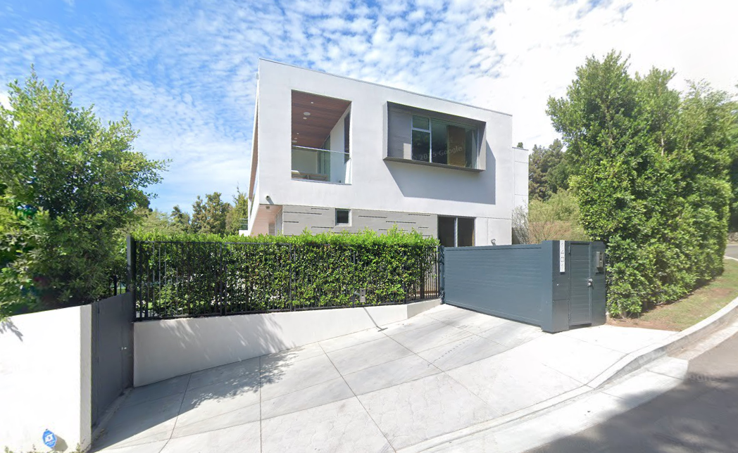 Street view of David Spade's Hollywood Hills house.