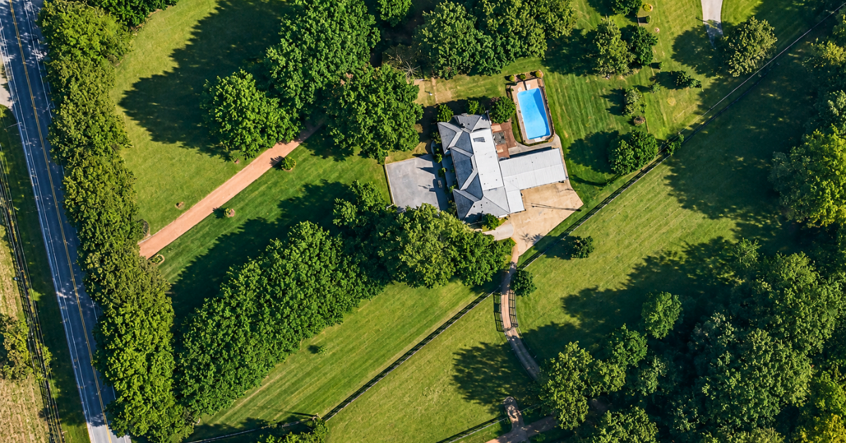 Aerial view of Sheryl Crow's recently sold Nashville Estate.