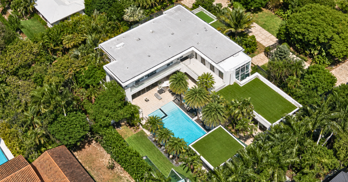 Aerial view of Tyler Herro's South Florida home.