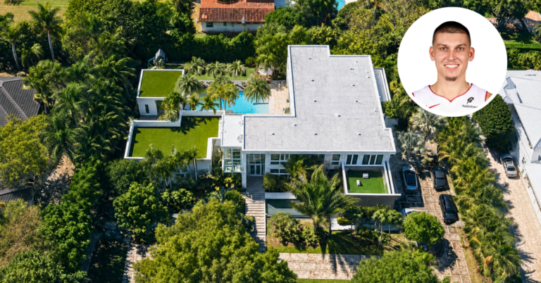 Aerial view of Tyler Herro's South Florida home.