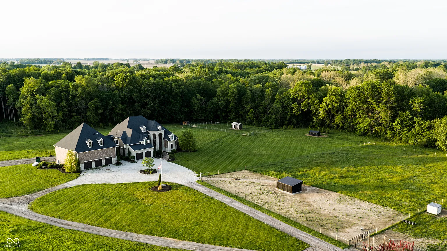 Aerial view of Michael Pittman Jr.'s Indiana estate.