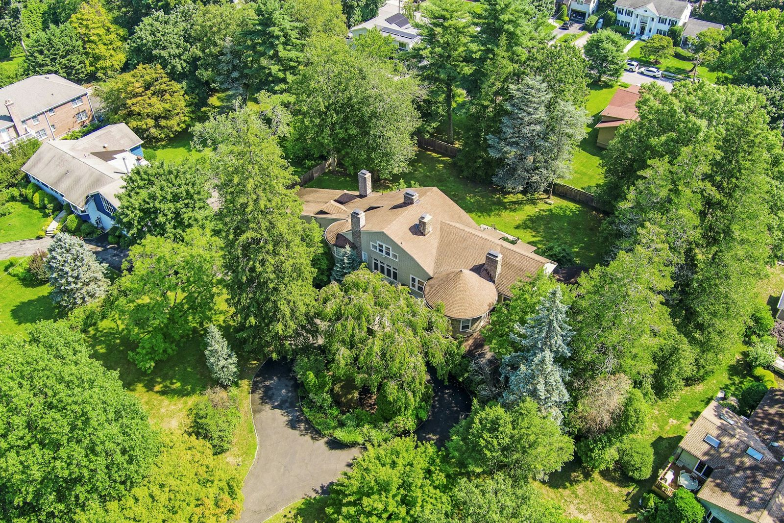 Aerial view of the Dolly Sisters' New York Summer Home.
