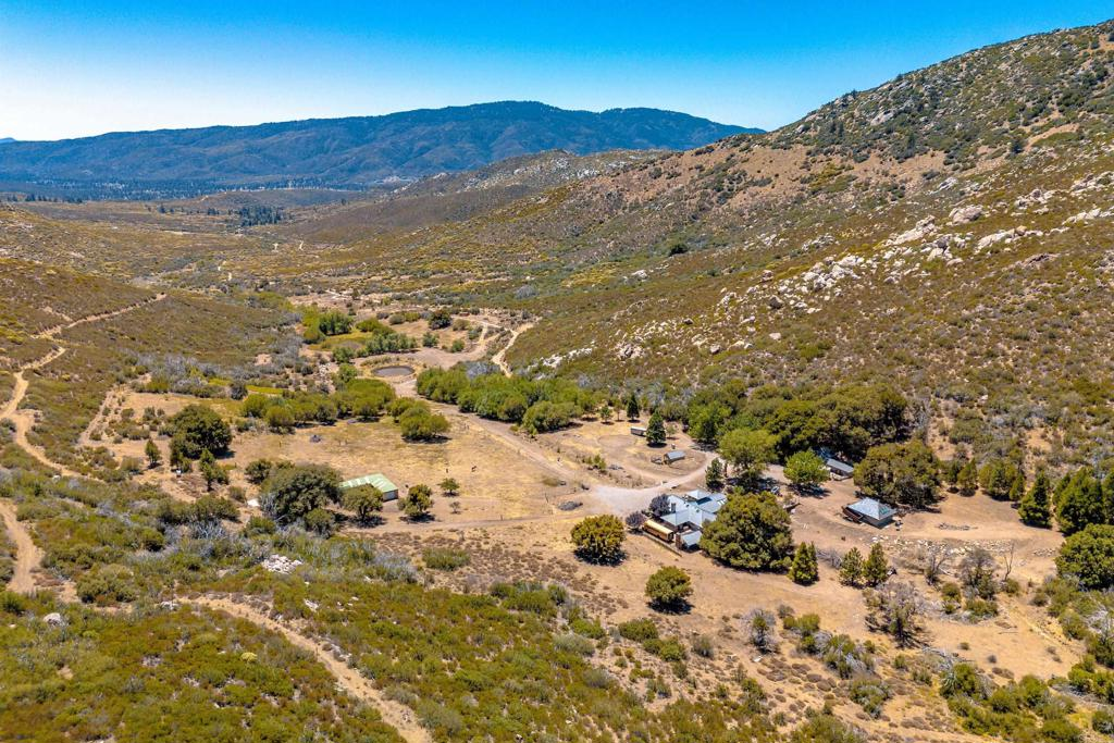 Aerial view of Logan Paul's California Mountain Estate.