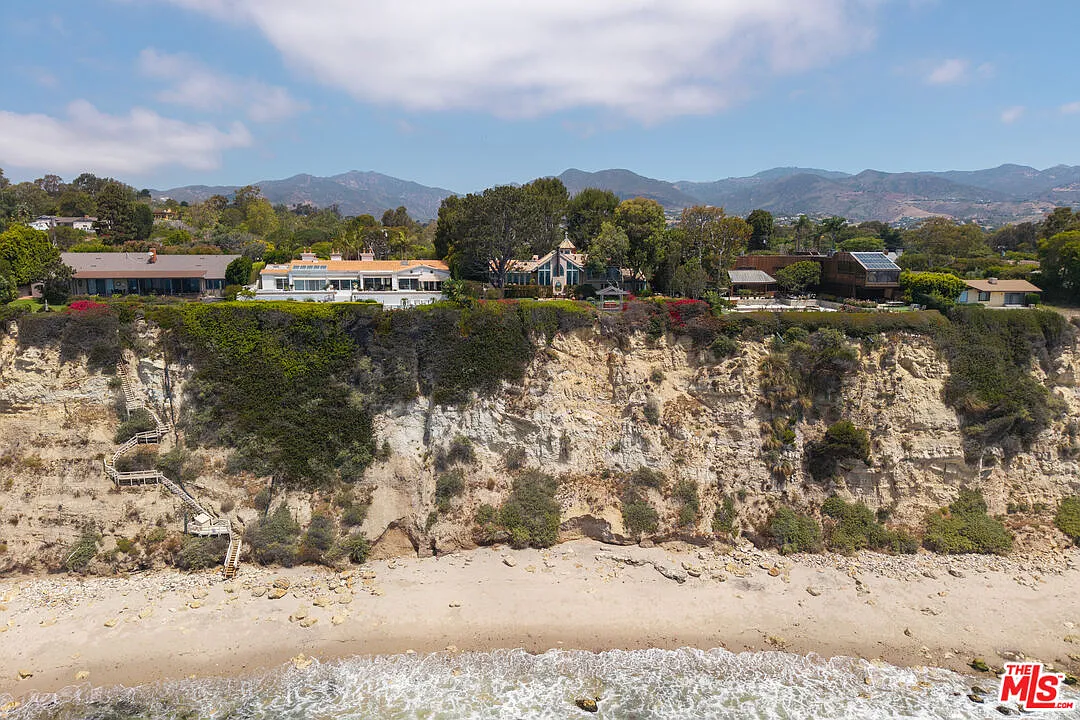 Aerial view of Gail Zappa's former Malibu home.