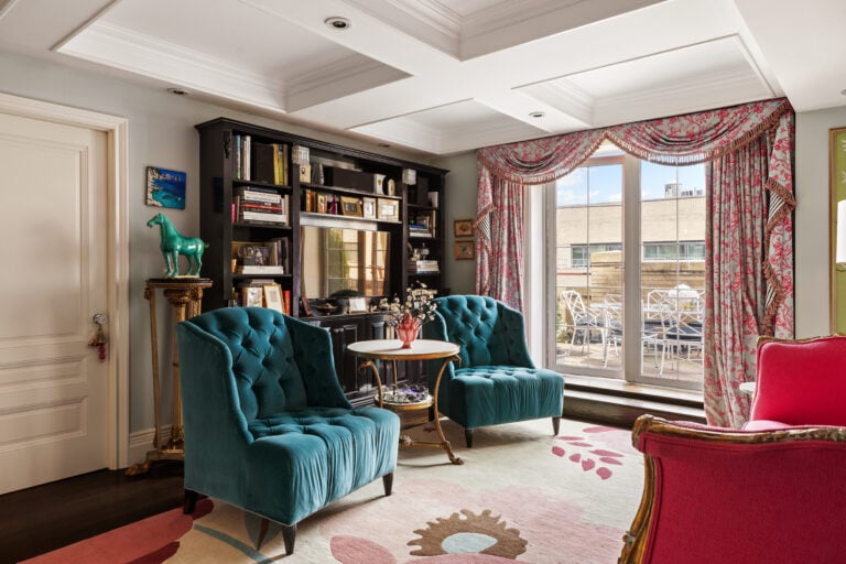 Living room in Paul Feig's New York Condo.