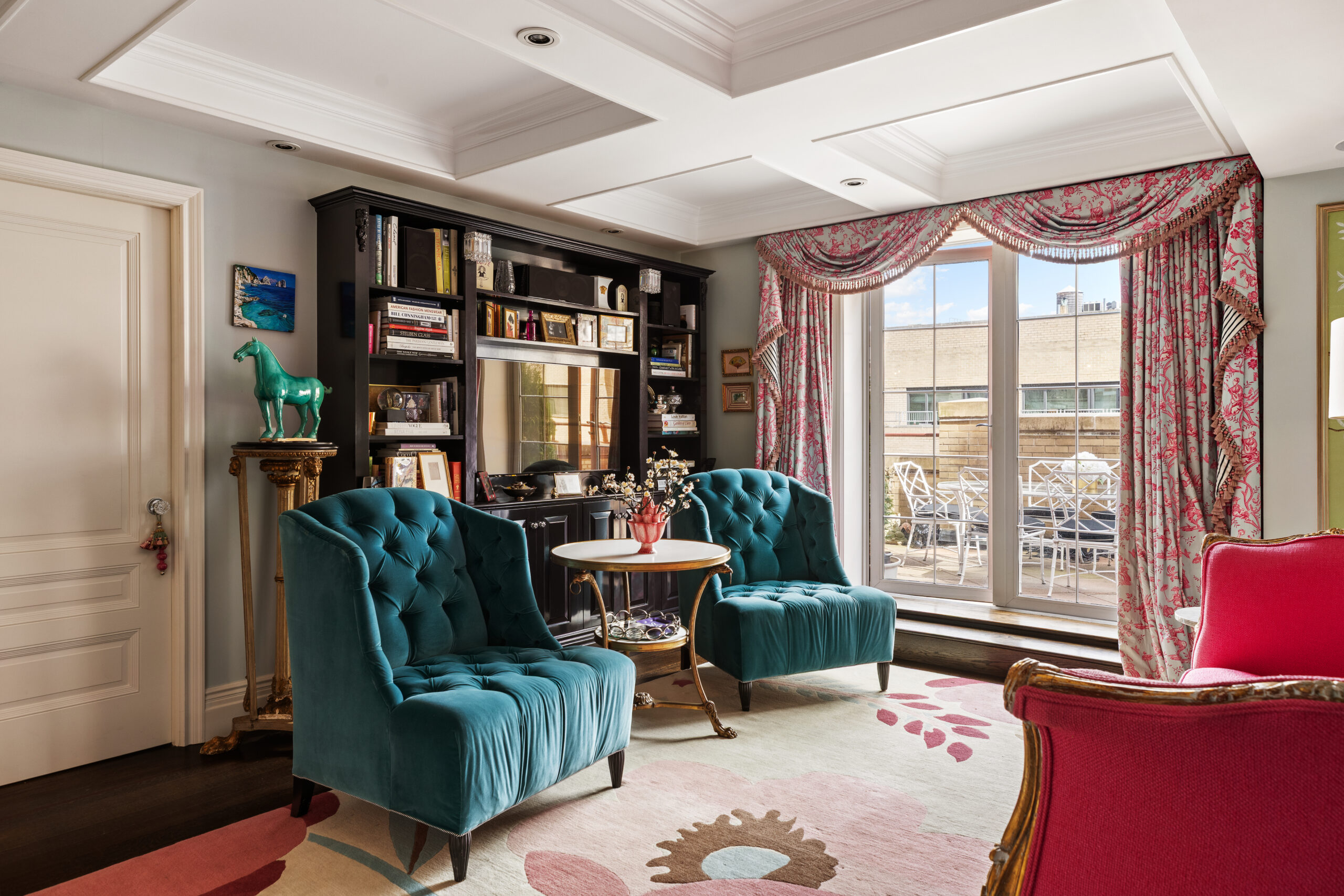 Living room in Paul Feig's New York Condo.