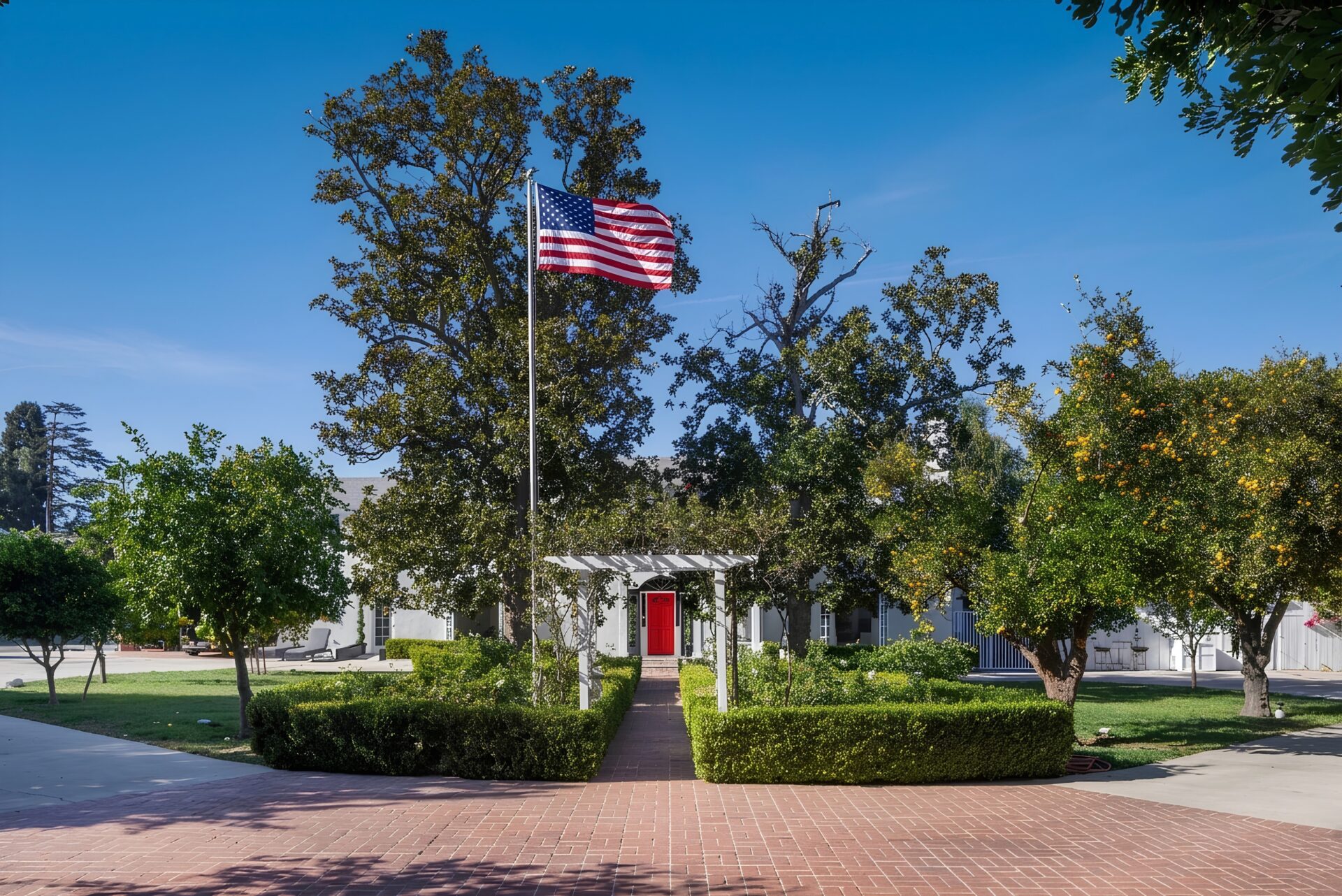 Front entrance to Maria Menounos' Encino home.