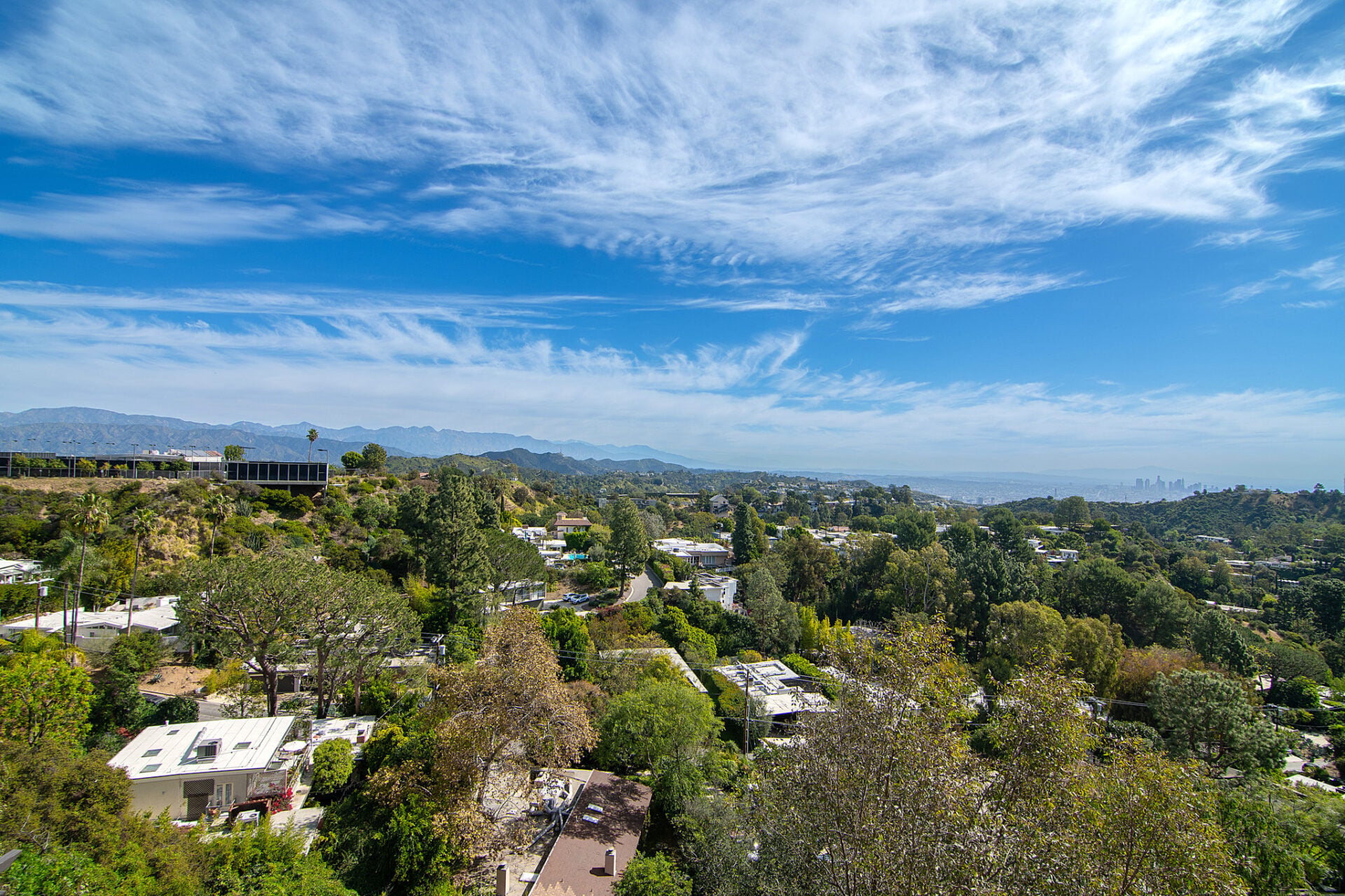 Aerial view of the Late Elgin Baylor’s former Beverly Hills home.