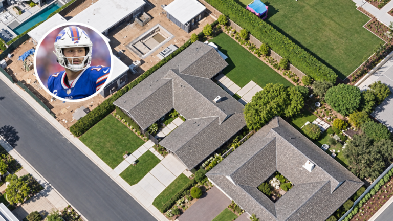 Aerial view of Josh Allen's Dana Point home.