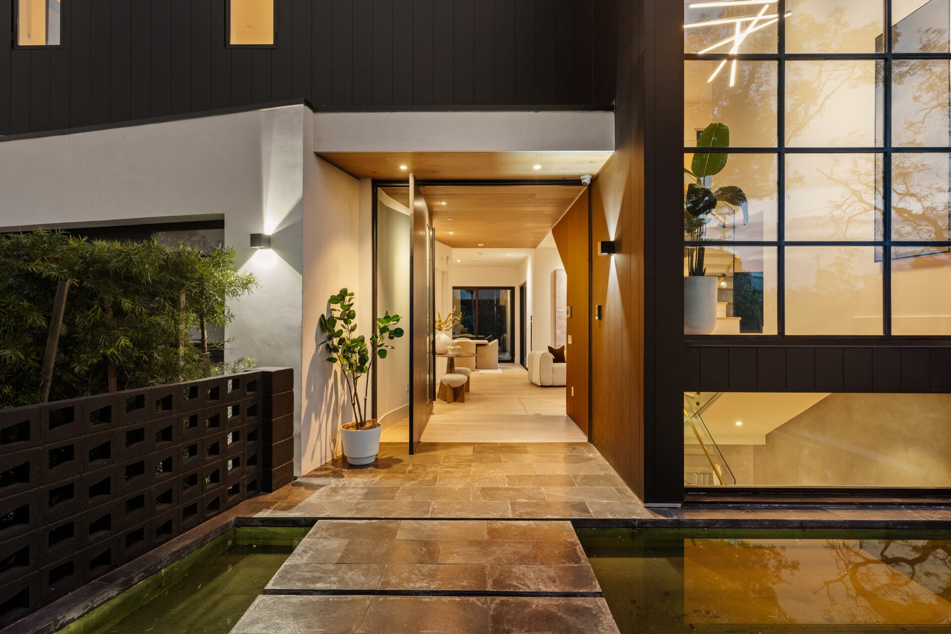 Front entrance to Joey Bosa's LA home.
