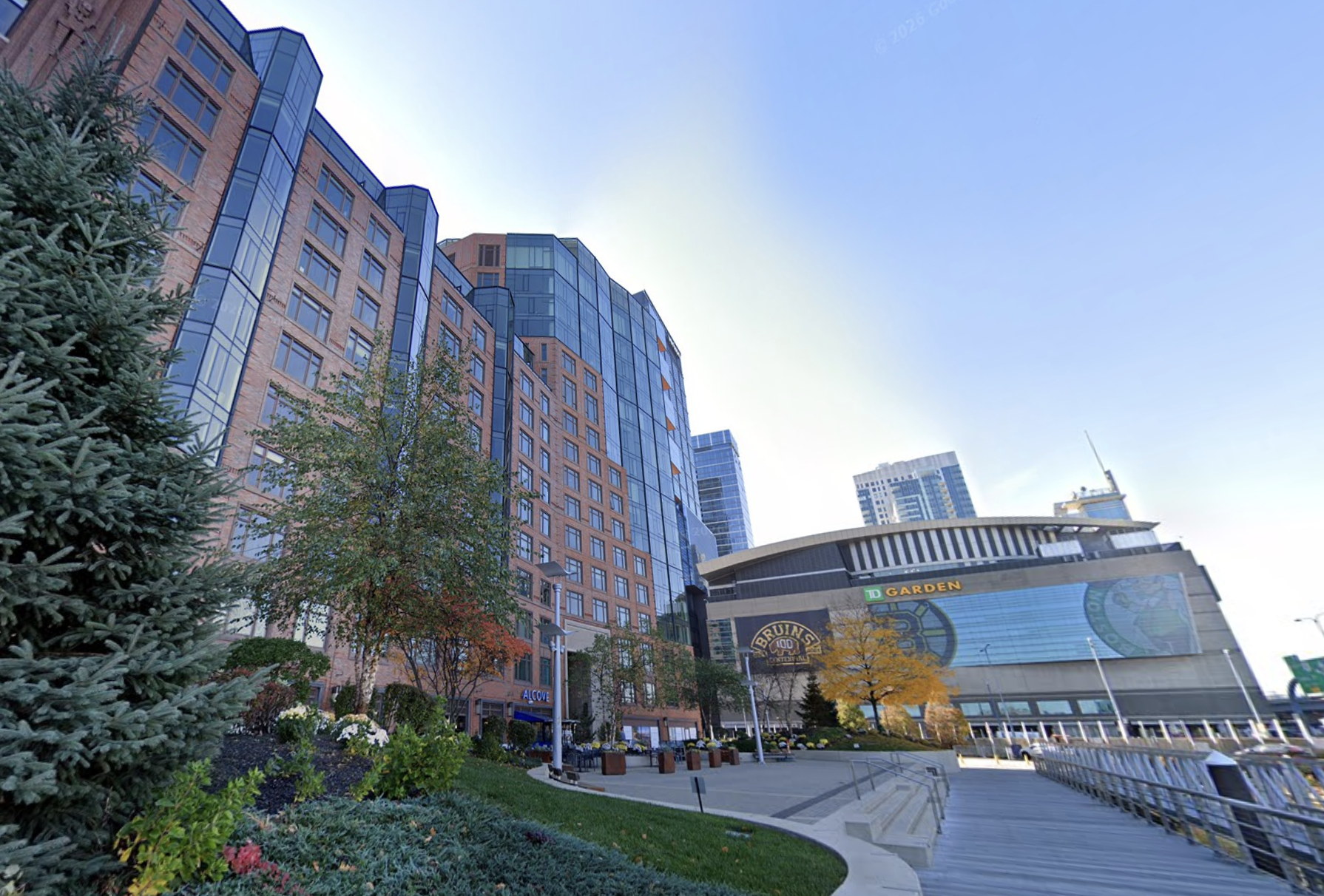 Street view of Mike Gorman's penthouse right across from TD Garden.