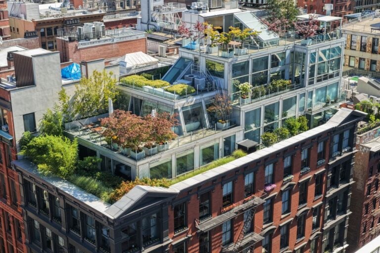 Aerial view of Thierry Henry's New York penthouse.