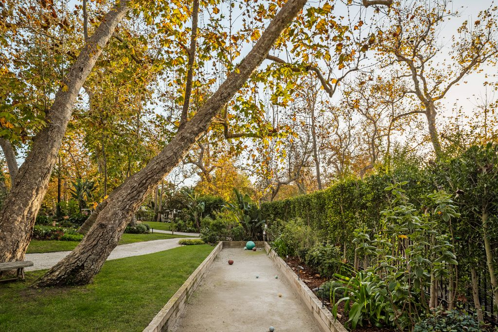 A long bocce ball court.