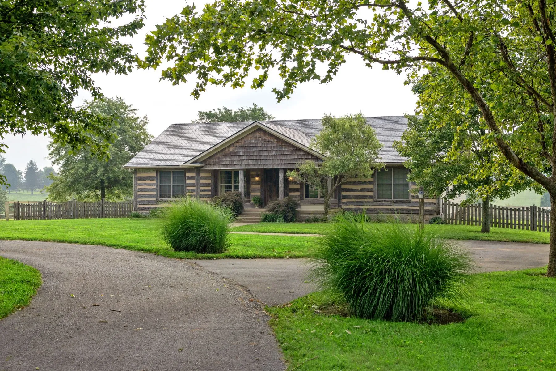 Rustic farmhouse staff house.