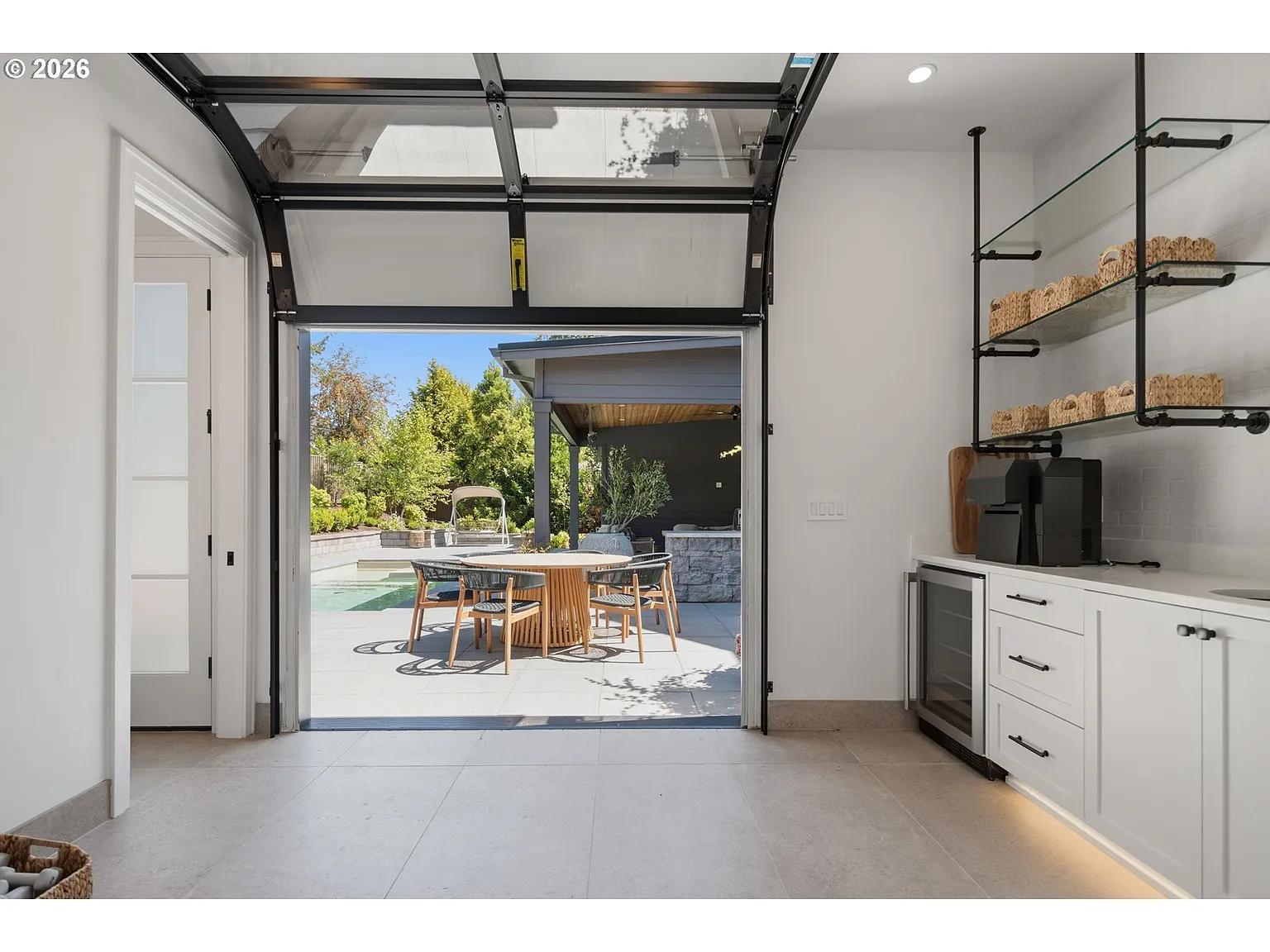 A flexible club room positioned directly beside the pool terrace. 