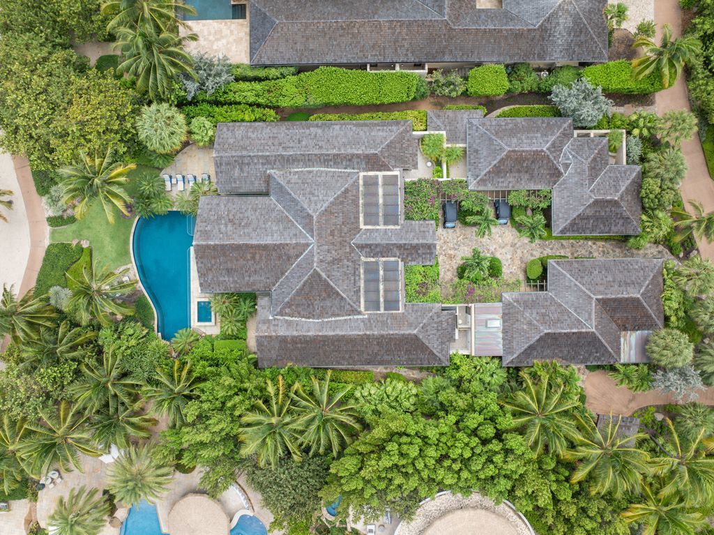 Aerial view of John Mack's Virgin Islands Villa.