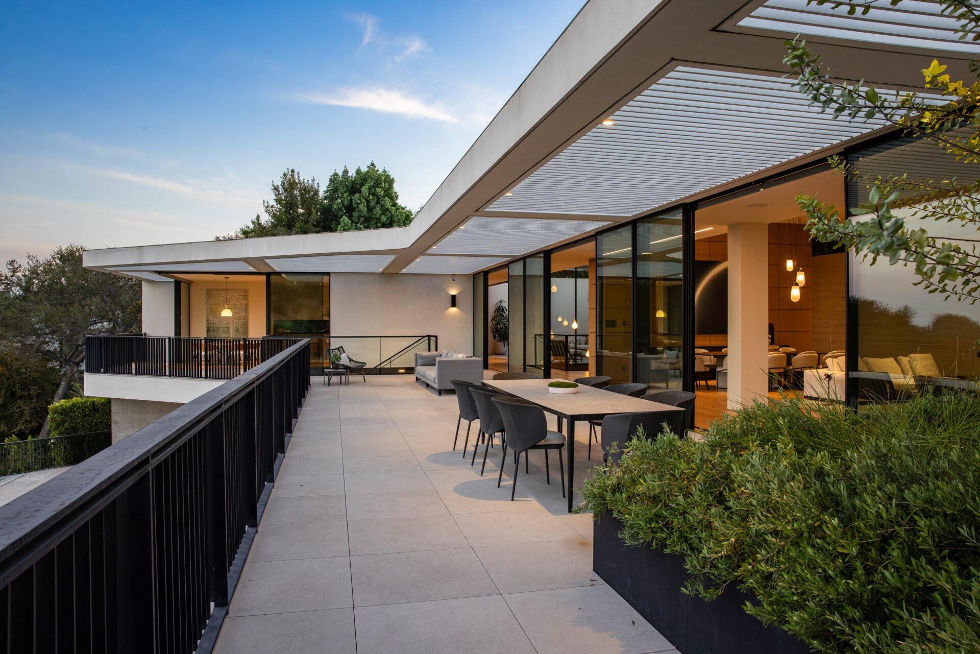 Outdoor dining terrace.