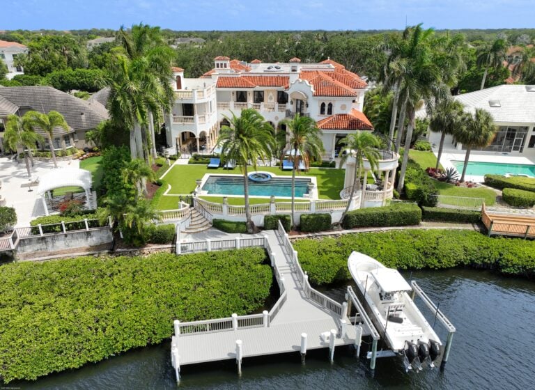 Aerial view of Celine Dion's former Jupiter mansion.