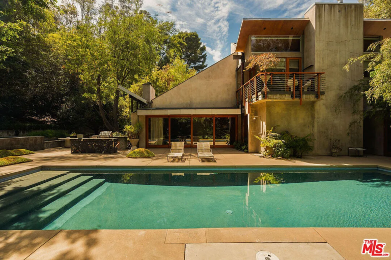 Pool at Michael B. Jordan’s Former Hollywood Hills Home.
