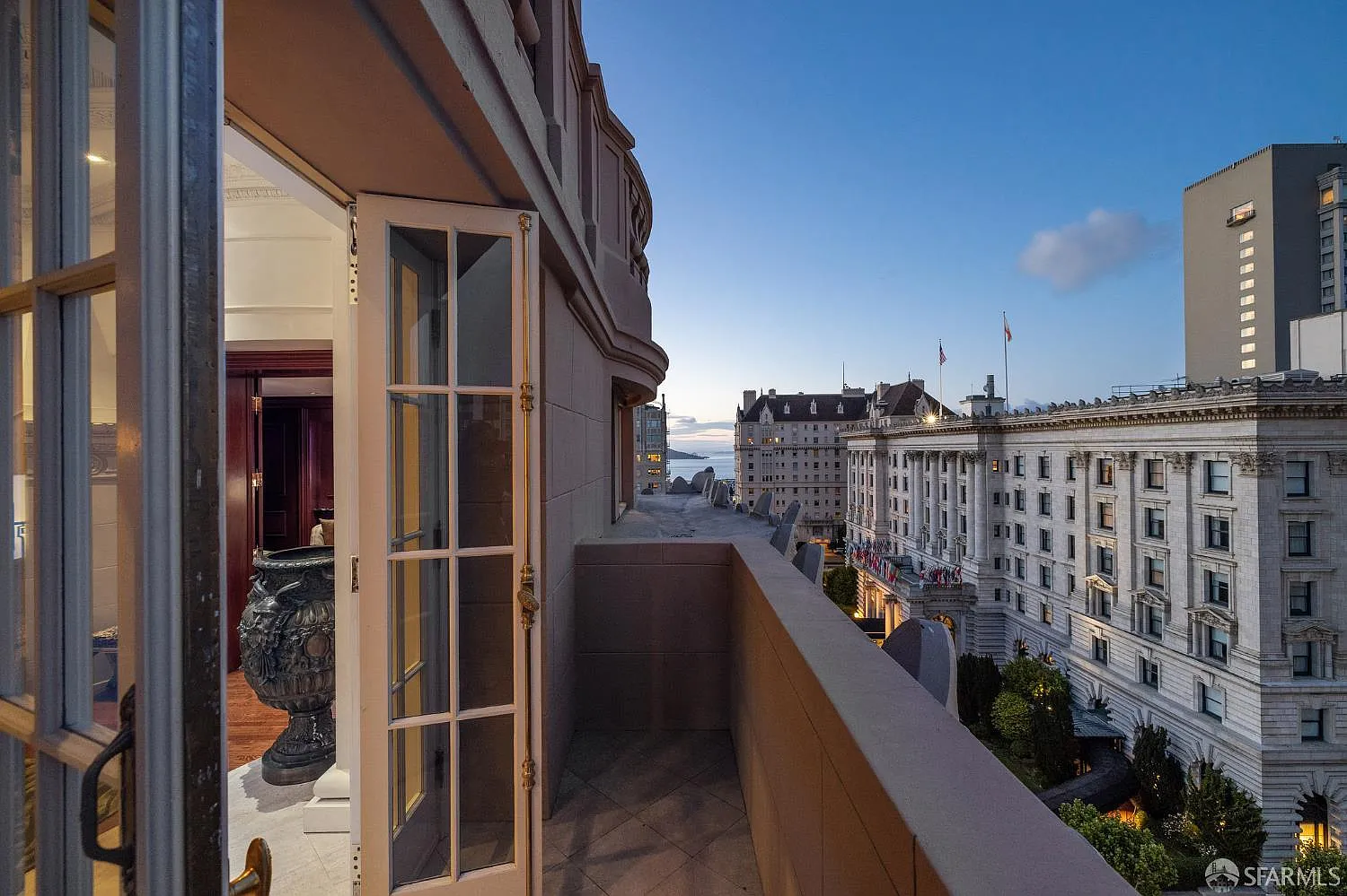 San Francisco Bay views from Tim Draper's penthouse balcony.
