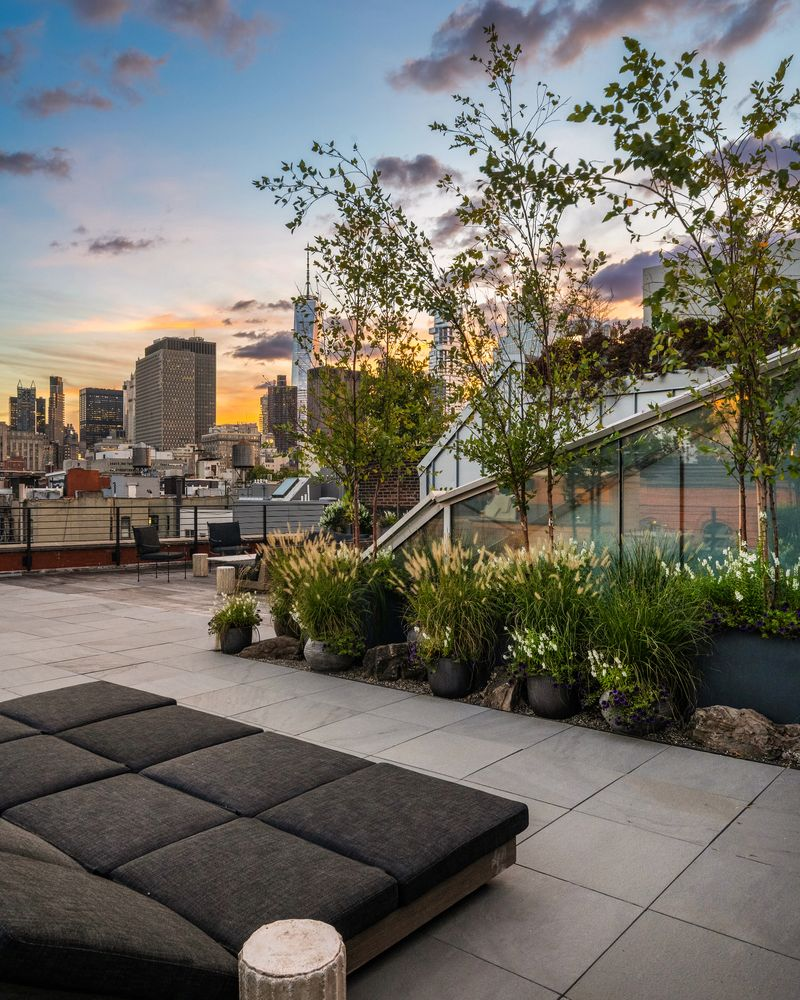 Rooftop terrace in New York City