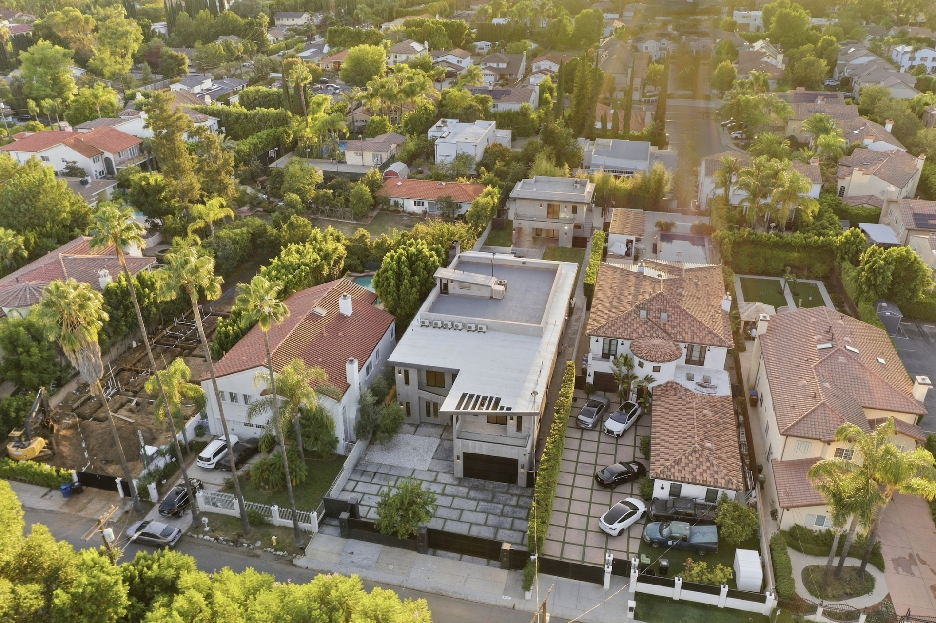 Aerial view of Dennis Schroder's SoCal home.