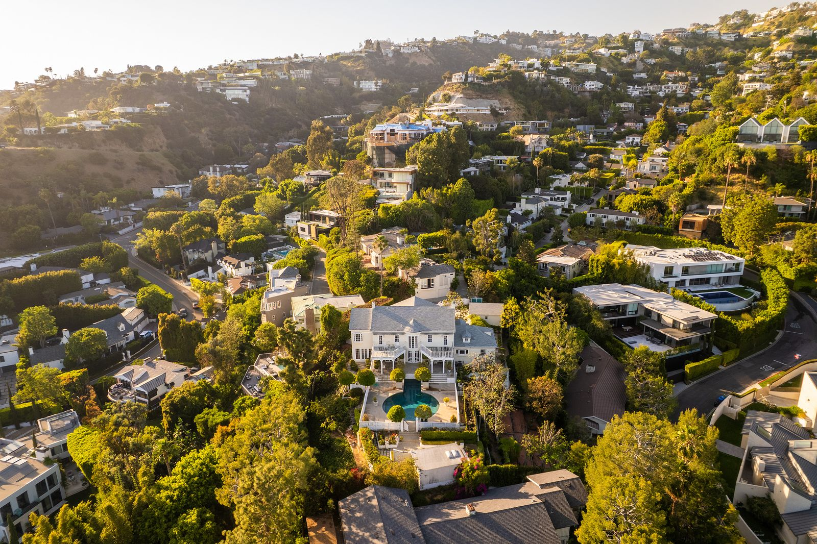 Aerial view of Richard Simmons' Final Hollywood Hills Home.